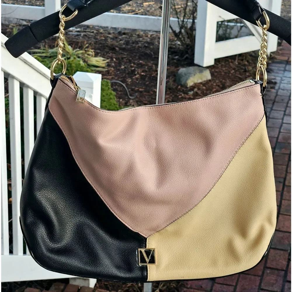 VICTORIA'S SECRET Blush Colorblock HOBO BAG shoulder bag purse Msrp $78 OOS